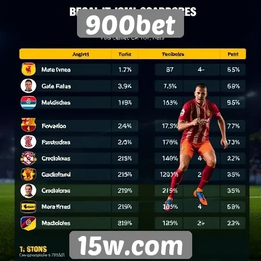 Estatísticas de jogadores no site 900bet
